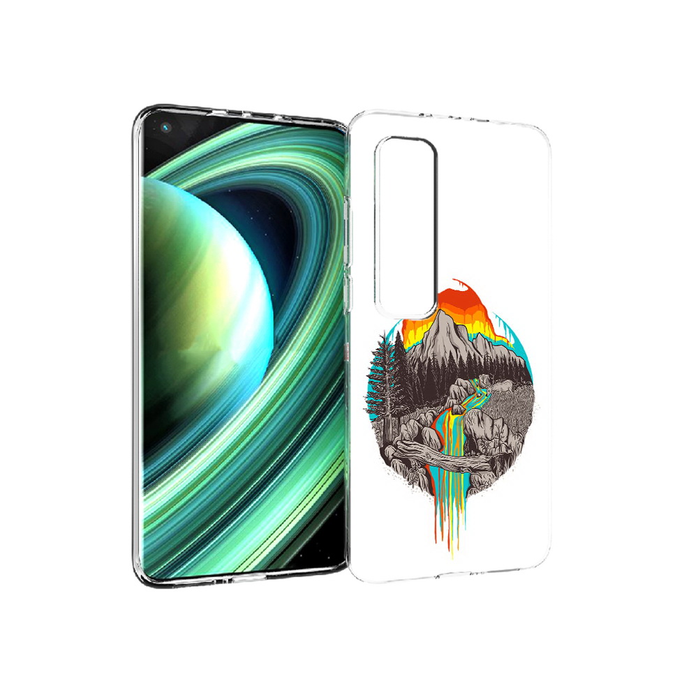 

Чехол MyPads Tocco для Xiaomi Mi 10 Ultra Радужный водопад (PT156404.264.144), Прозрачный, Tocco