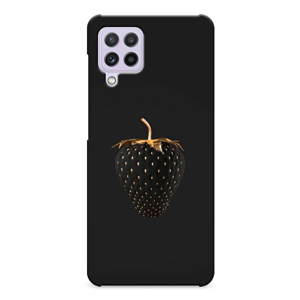 

Пластиковый чехол "Черно-золотая клубника" на Samsung Galaxy A22