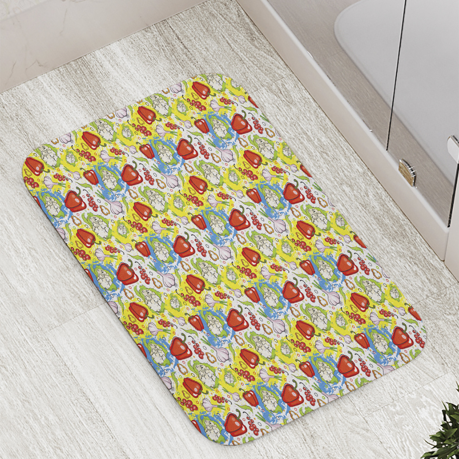 

Коврик противоскользящий JoyArty "Яркий урожай" для ванной, сауны, бассейна, 77х52 см, Яркий урожай