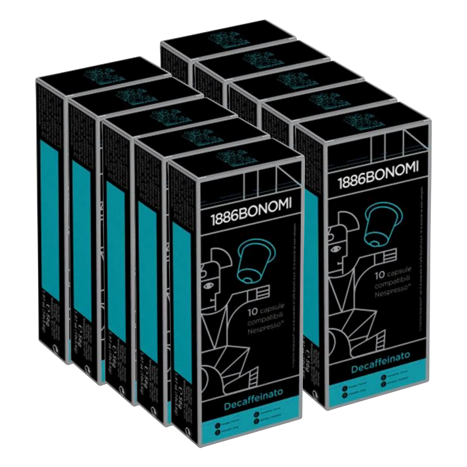 

Кофе в капсулах Bonomi Decaffeinato для системы Nespresso без кофеина, 10шт 10 уп