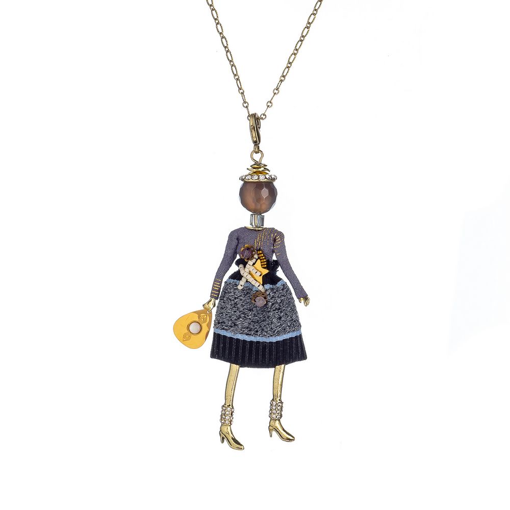 

Колье из бижутерного сплава 40,5 см Miamelie Дарьяна, бисер/стразы/текстиль, Дарьяна