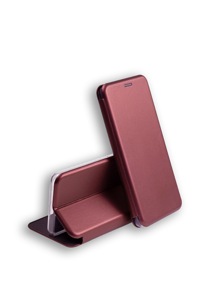 

Чехол для Tecno Pop 6 Pro защитный, противоударный, книжка с магнитом, бордовый, ZB-TCN-P6PRO