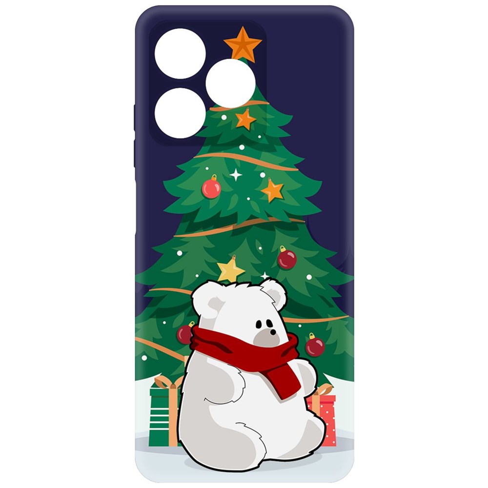 Чехол-накладка Krutoff Soft Case Медвежонок для Realme C53 черный