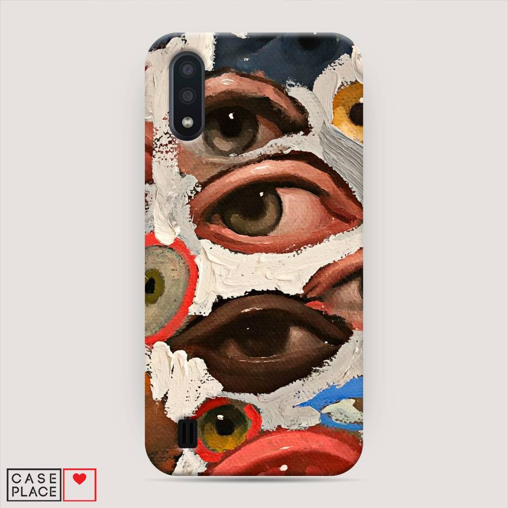 

Пластиковый чехол "Глаза масляная живопись" на Samsung Galaxy A01