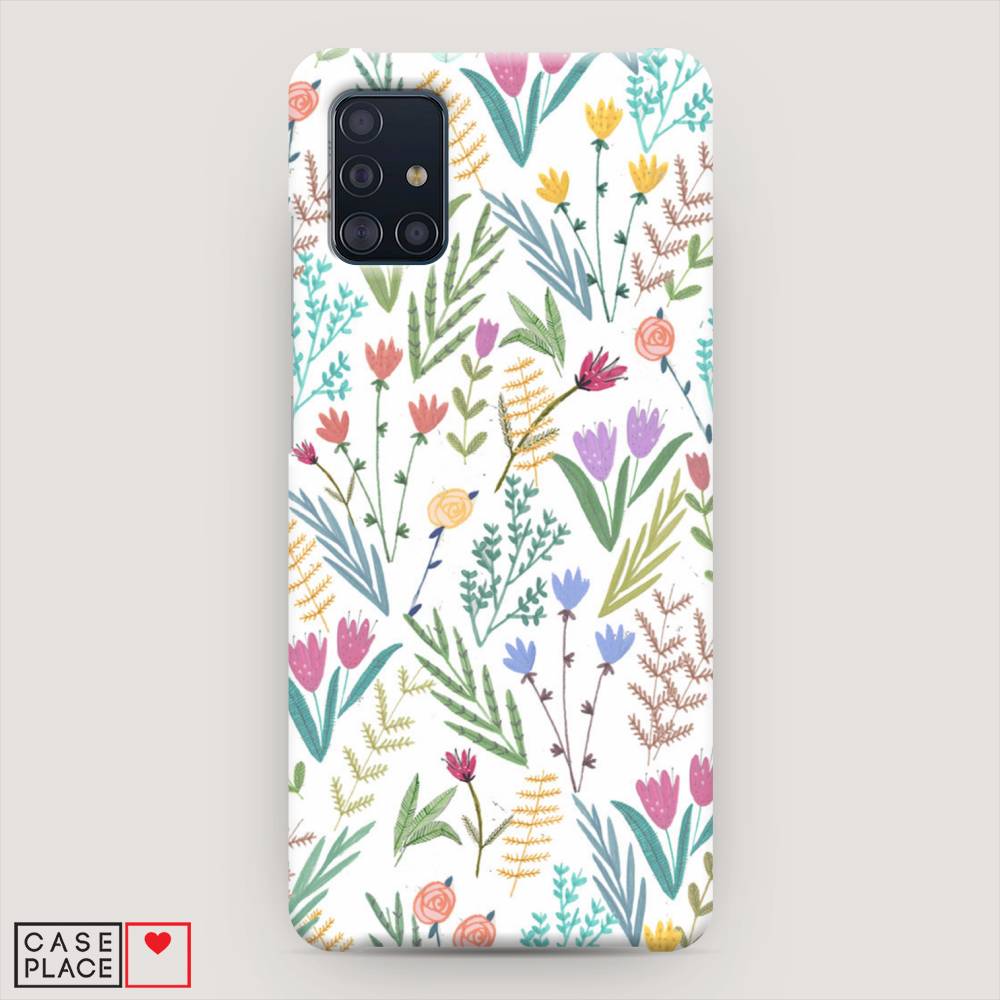 

Пластиковый чехол "Полевые цветы рисунок" на Samsung Galaxy A51, 28920-6