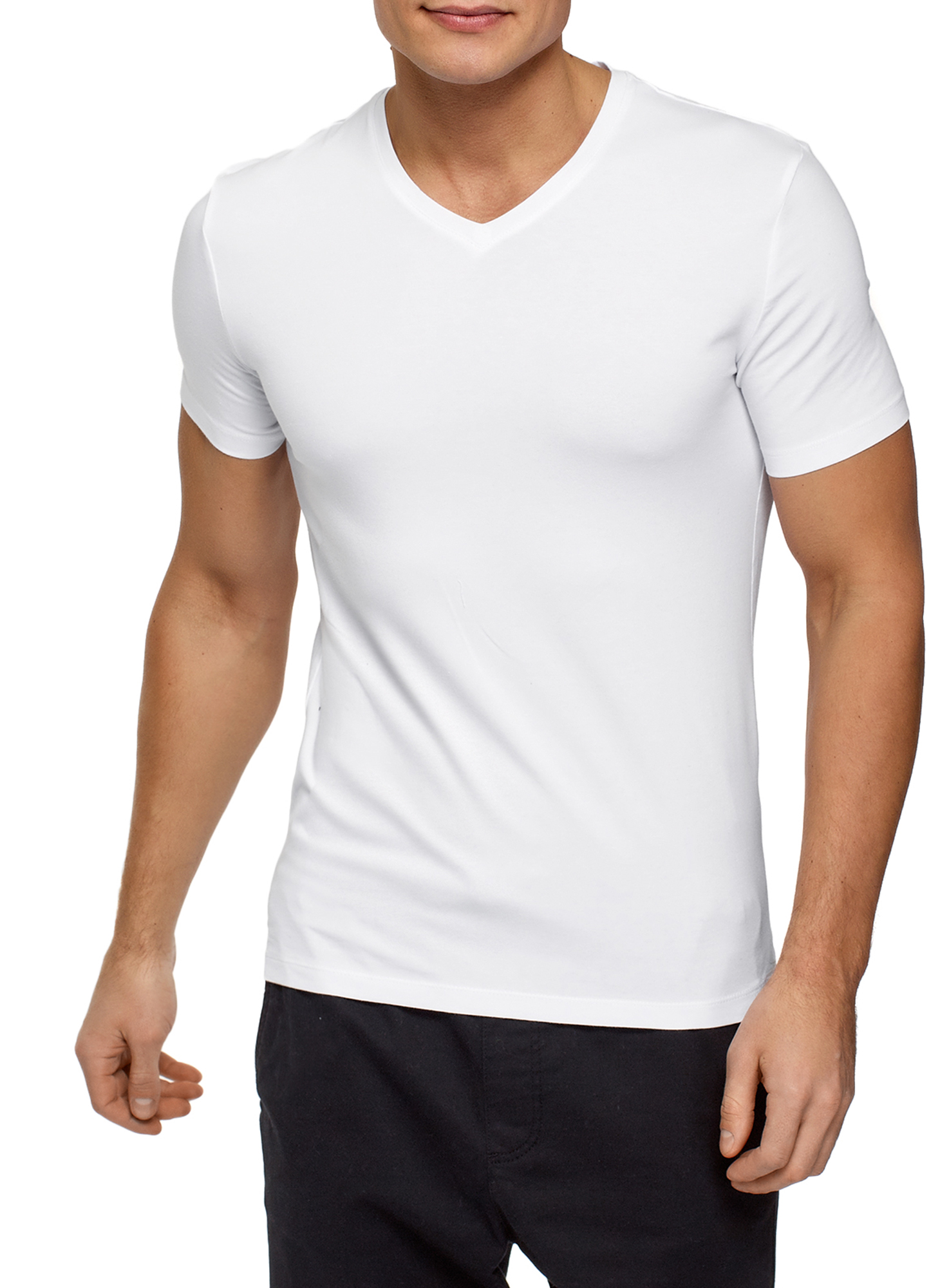Комплект футболок мужских oodji 5B612002T2 белых 2XL