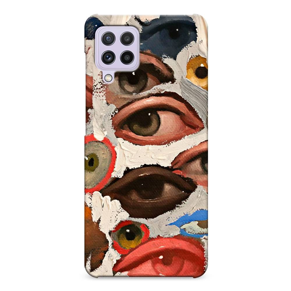 

Пластиковый чехол "Глаза масляная живопись" на Samsung Galaxy A22