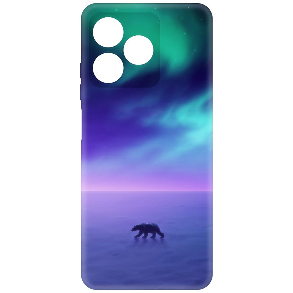 

Чехол-накладка Krutoff Soft Case Северное Сияние для Realme C51 черный