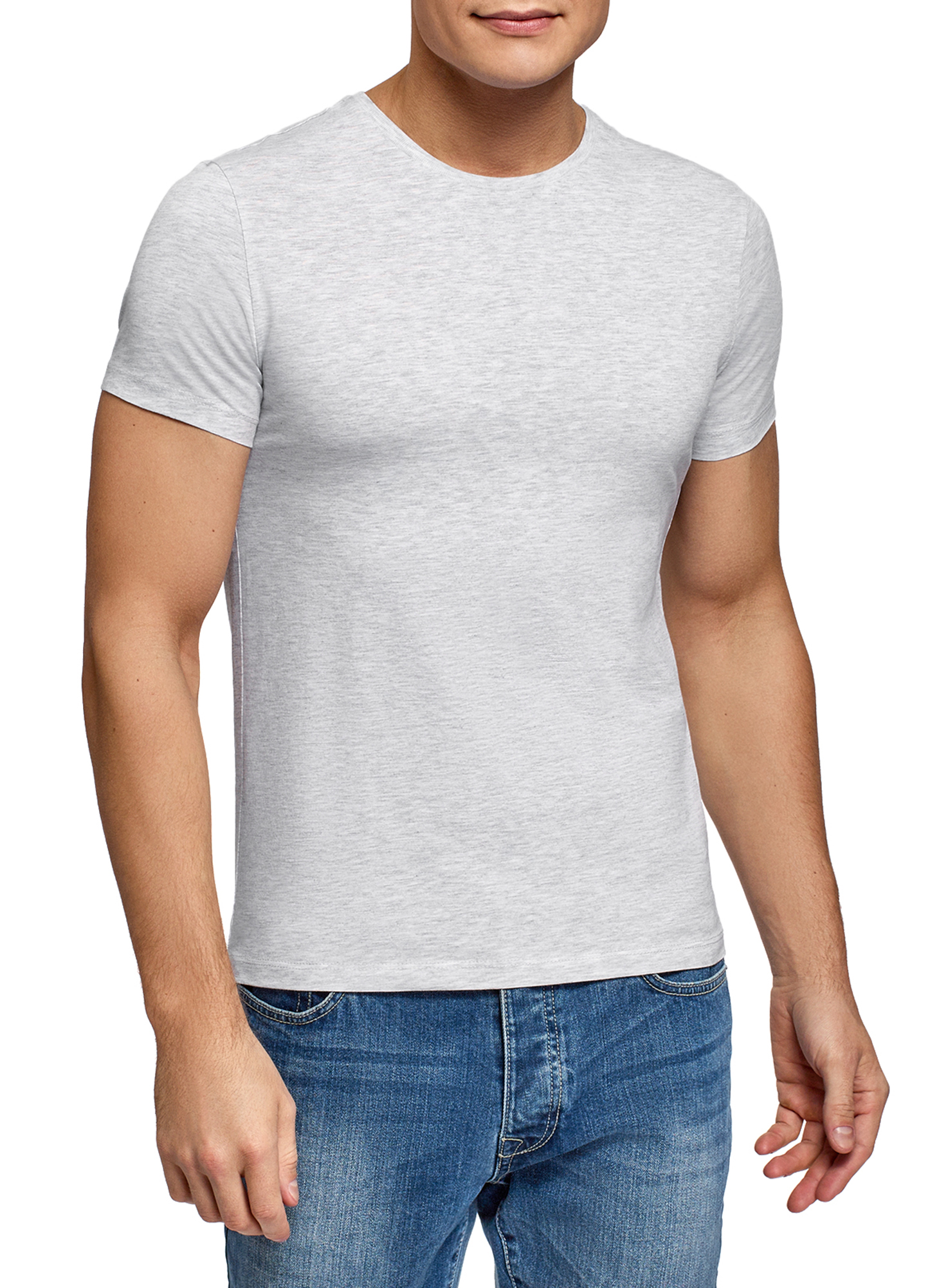 

Футболка мужская oodji 5B621002M серая 2XL, 5B621002M