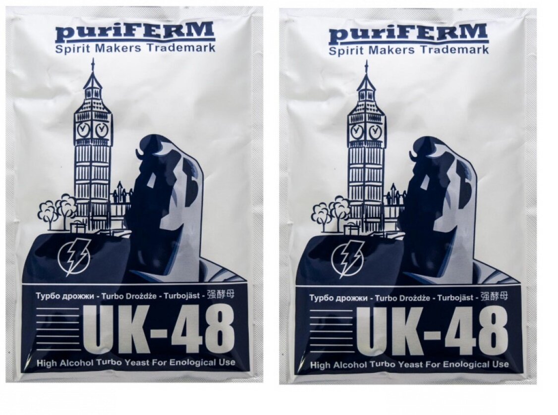 фото Турбо-дрожжи puriferm uk-48, 128 г 2шт