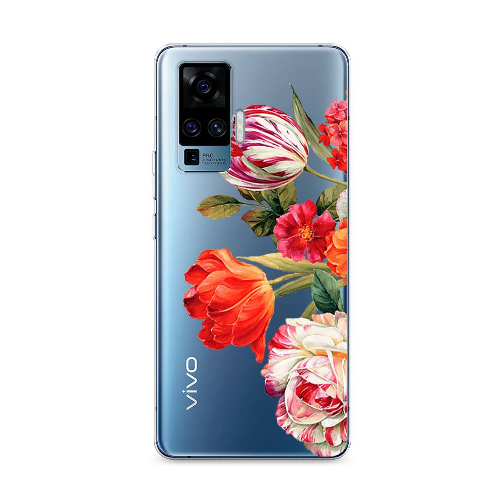 фото Силиконовый чехол "весенний букет" на vivo x50 pro awog