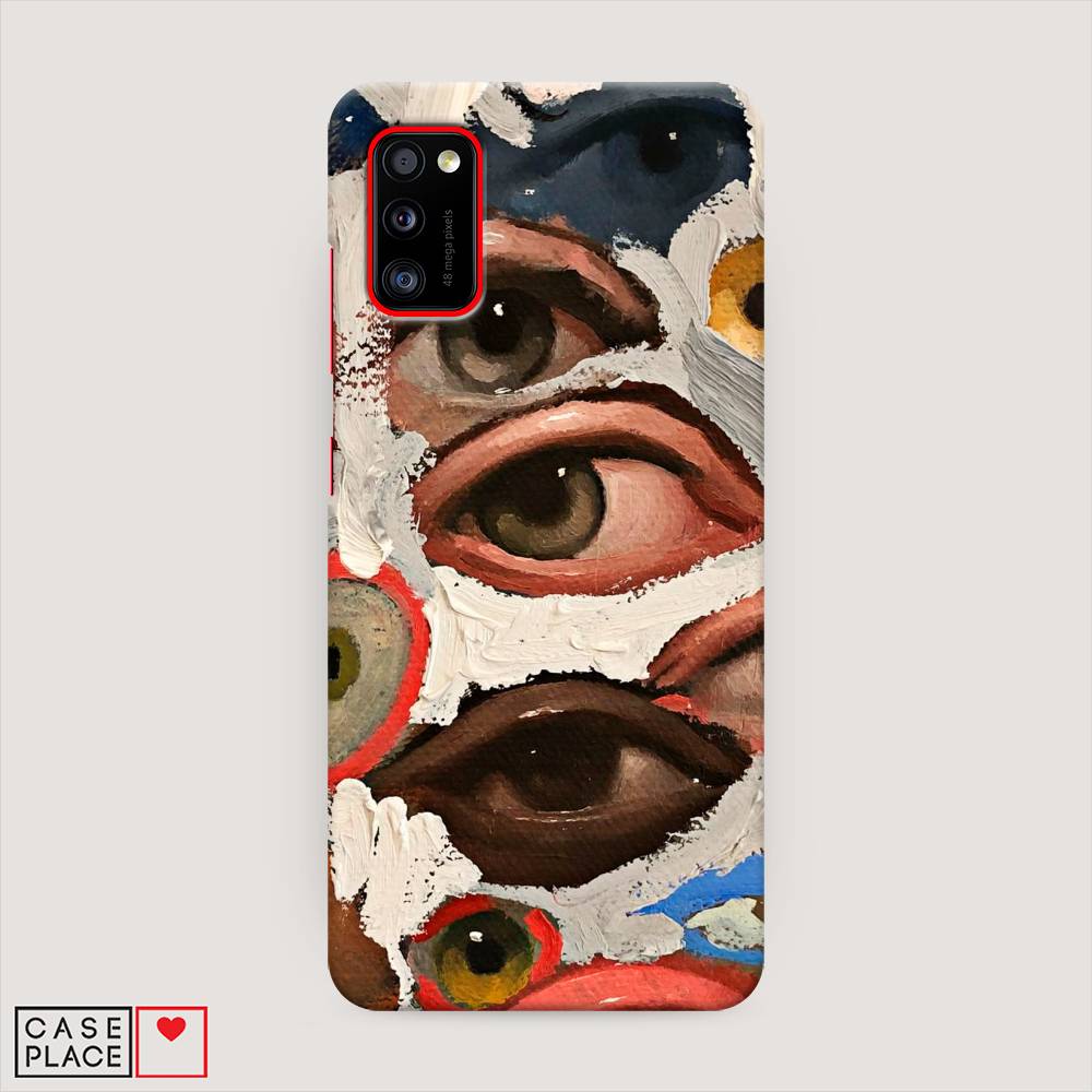 

Пластиковый чехол "Глаза масляная живопись" на Samsung Galaxy A41