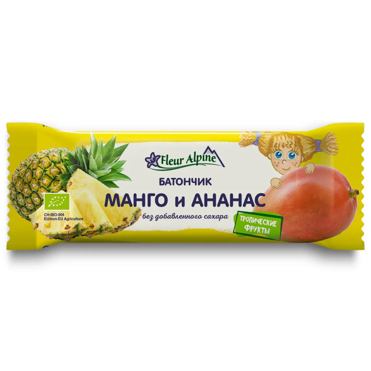 

Батончик Fleur Alpine Тропический манго-ананас для всей семьи 20 г