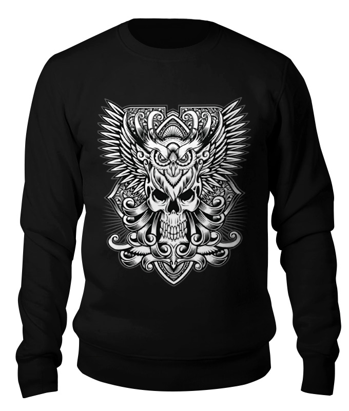 

Свитшот унисекс Printio Череп черный XS, Череп