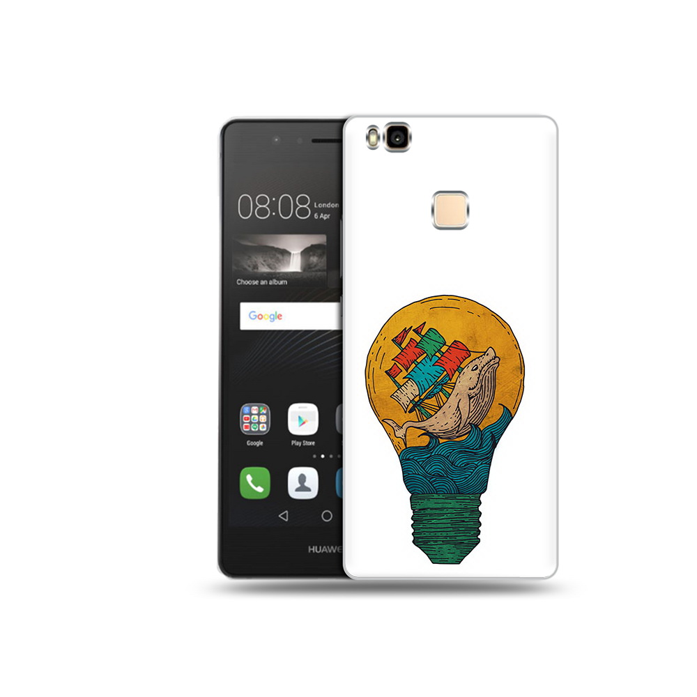 Чехол MyPads Tocco для Huawei P9 Lite кит в лампочке с парусами (PT74547.57.387)