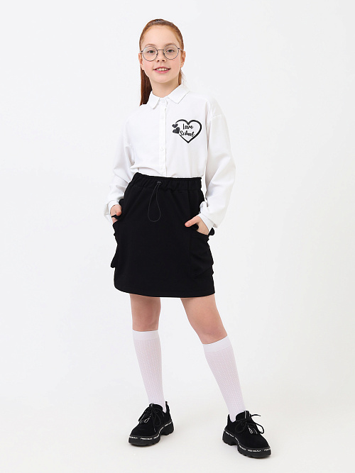 Юбка детская Sherysheff ТЛ23218, черный, 152