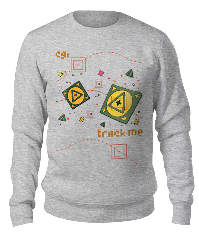

Свитшот унисекс Printio Track me серый XS, Track me