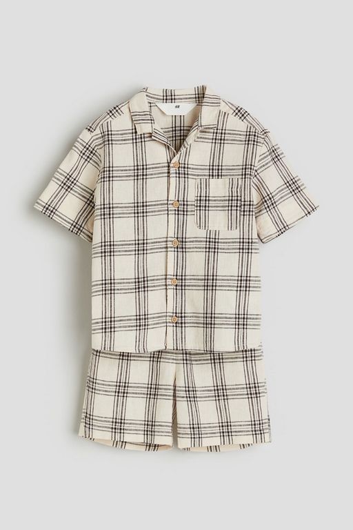 

Костюм повседневный детский H&M 1212195, Светло-бежевый, клетчатый, 134, 1212195