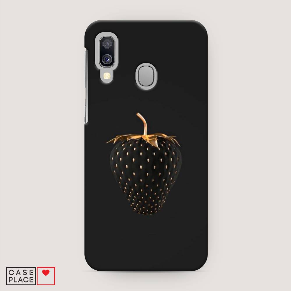 

Пластиковый чехол "Черно-золотая клубника" на Samsung Galaxy A40