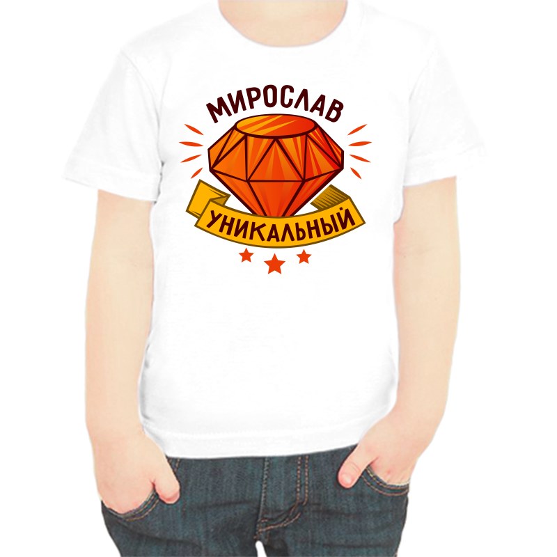 

Футболка мальчику белая 30 р-р мирослав уникальный, Белый, fdm_miroslav_unikalnyy