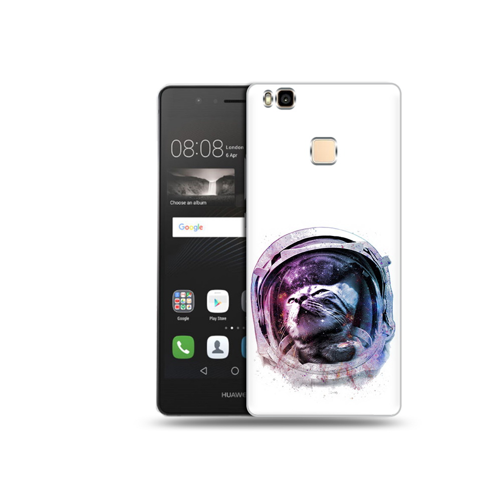 

Чехол MyPads Tocco для Huawei P9 Lite кот в шлеме (PT74547.57.396), Прозрачный, Tocco