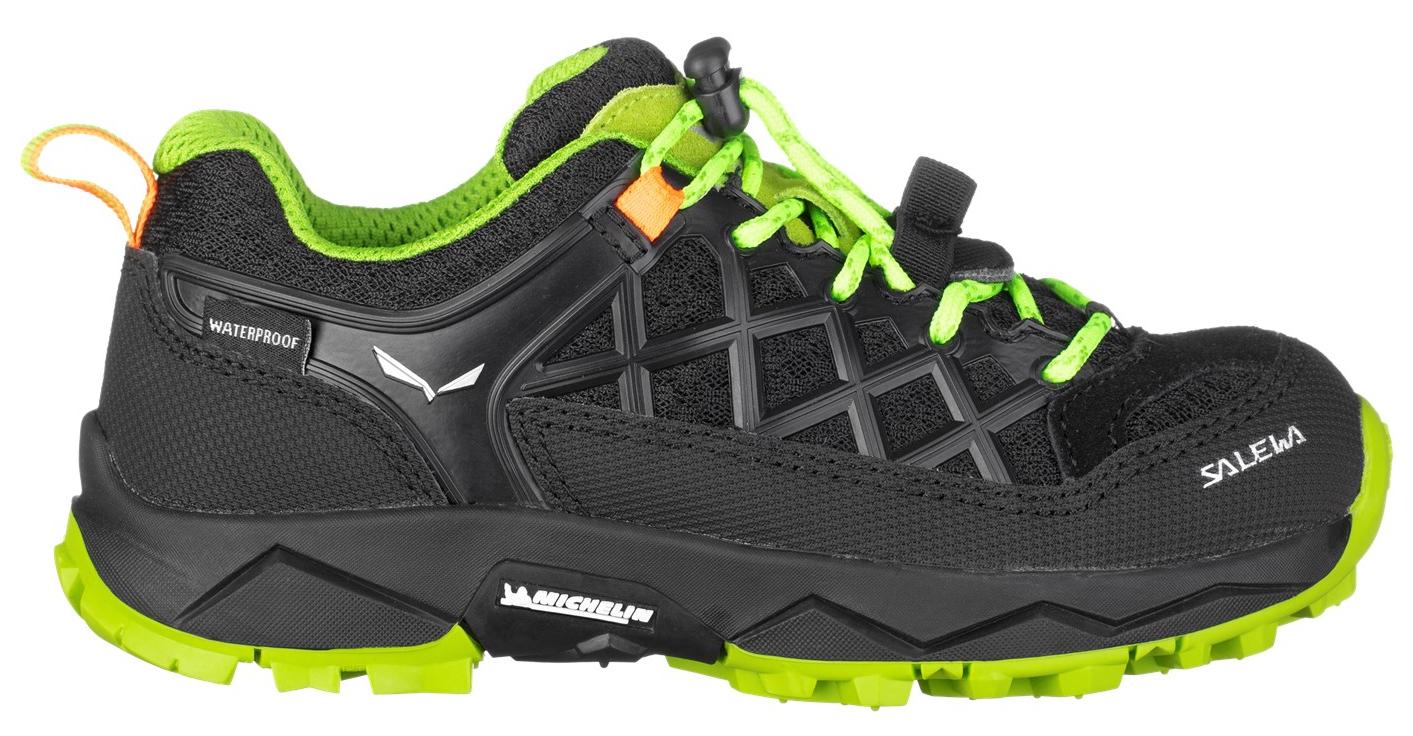 фото Кроссовки salewa wildfire waterproof kids' black out/cactus р. 36
