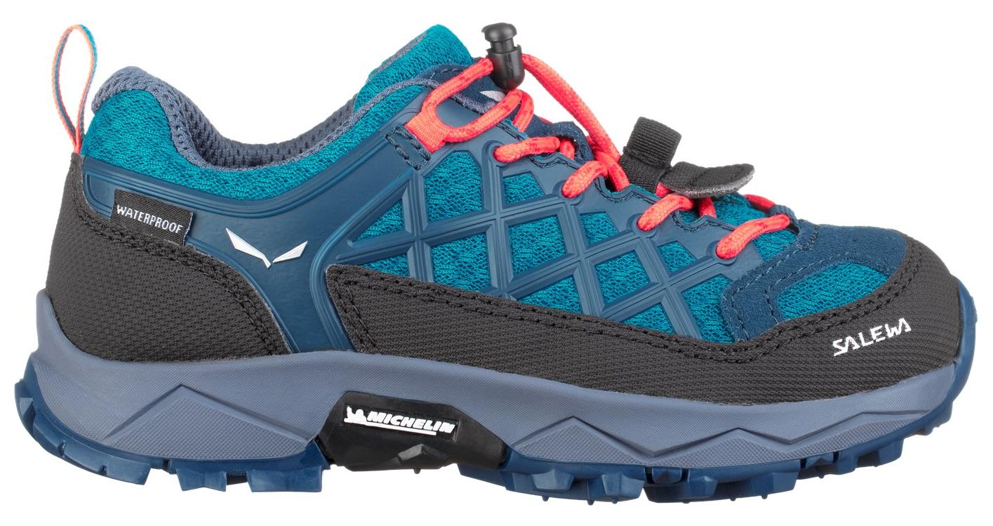 фото Кроссовки salewa wildfire waterproof kids' caneel bay/fluo coral р. 28