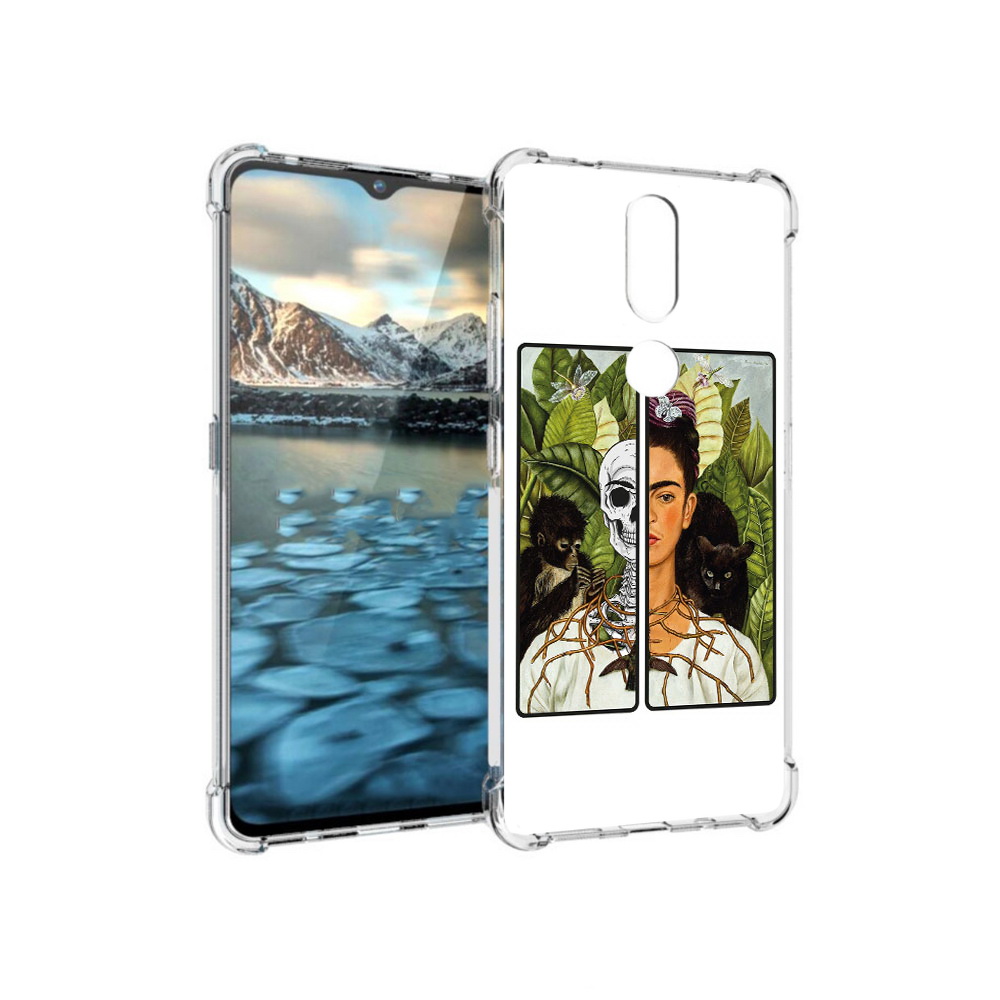 

Чехол MyPads Tocco для Nokia 2.4 сдвоенная картинка девушка скелет (PT227049.107.595), Прозрачный, Tocco