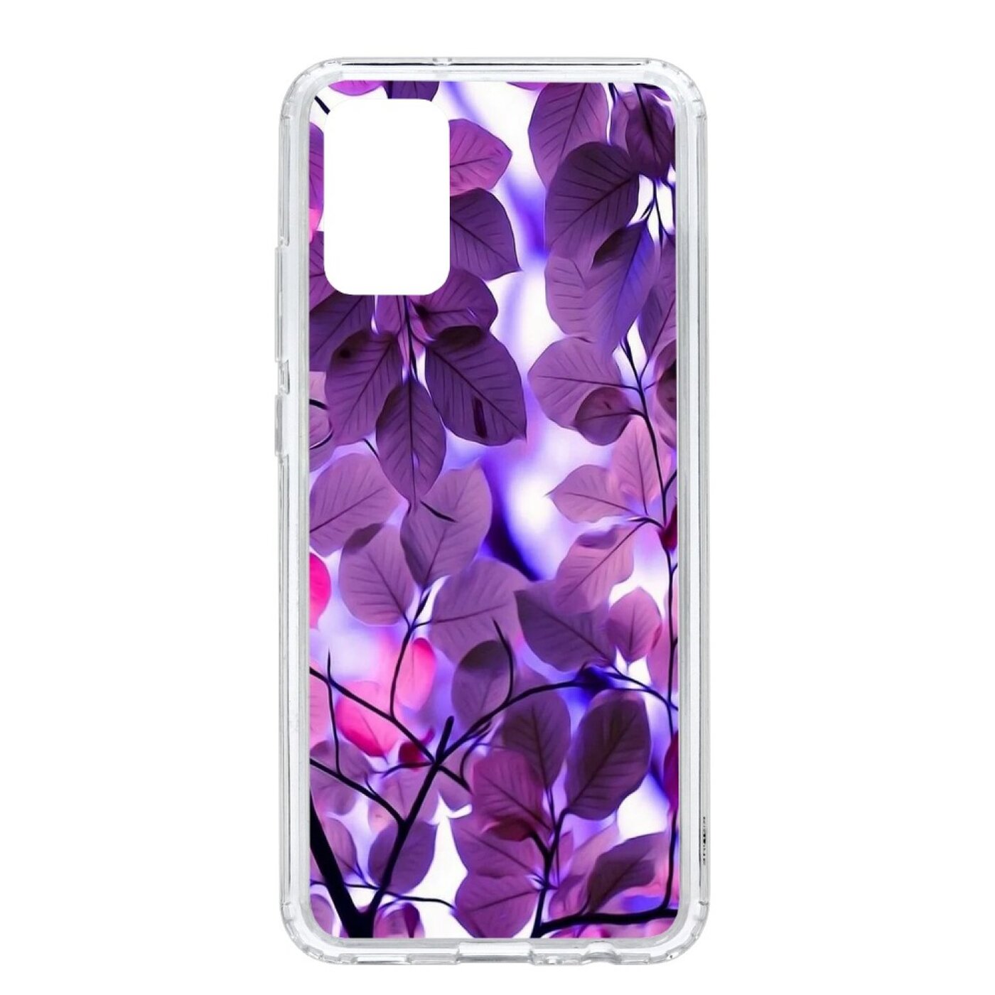 фото Чехол на samsung galaxy a02s kruche print purple leaves кruче