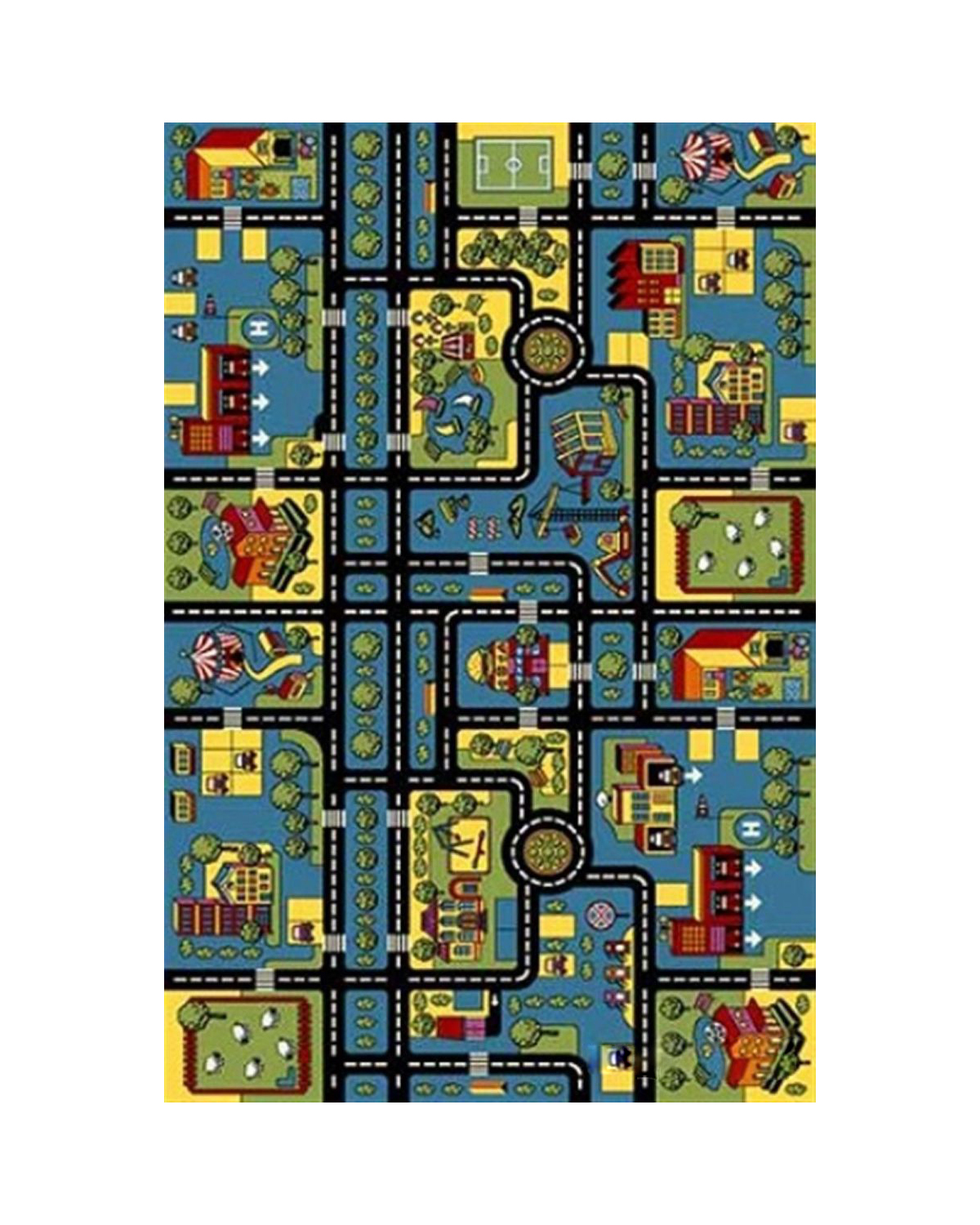 

Ковёр Merinos Crystal 80x150 прямоугольный синий, зелёный, жёлтый C024