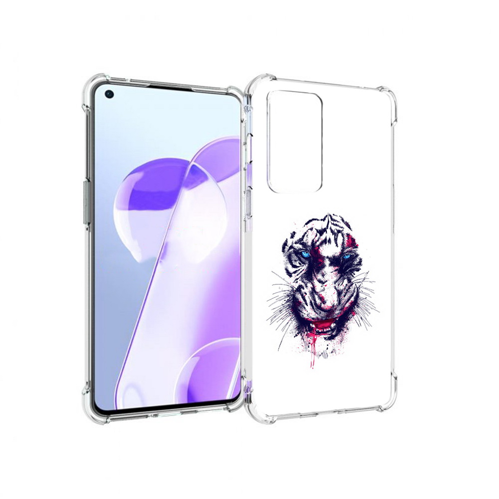 

Чехол MyPads Tocco для OnePlus 9RT безумный тигр (PT172016.131.228), Прозрачный, Tocco