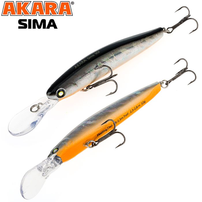 

Воблер Akara Sima 90F 12 гр 3/7 oz 3,5 in A83, Разноцветный, Sima