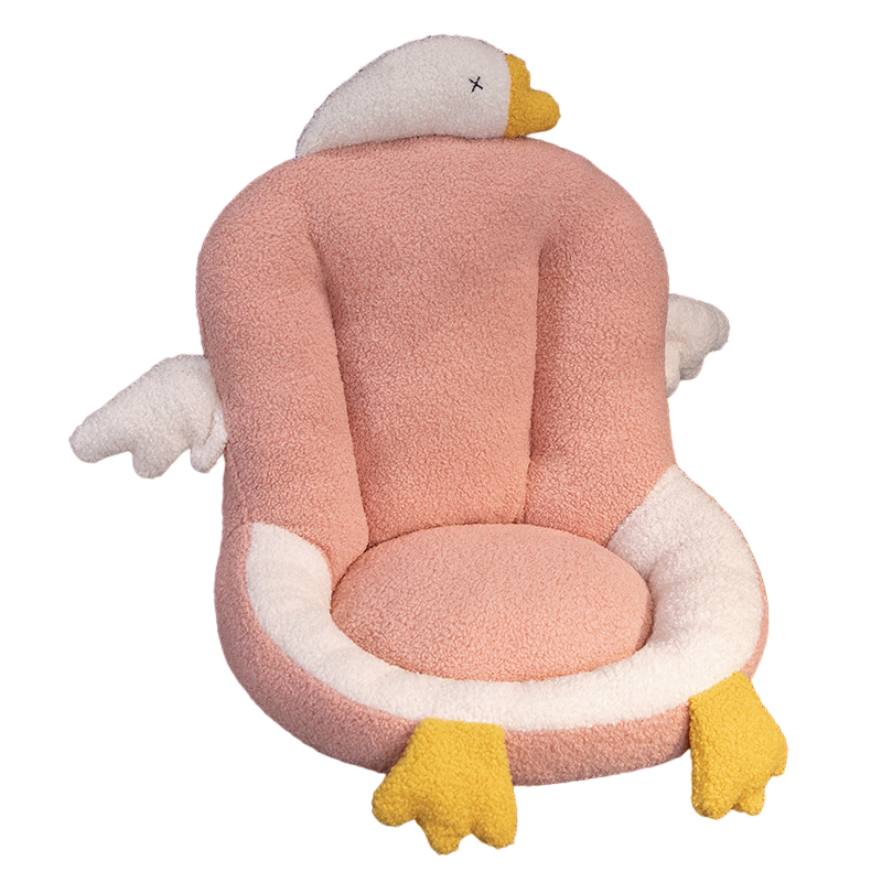 Подушка декоративная Сидушка на стул Гусь розовый