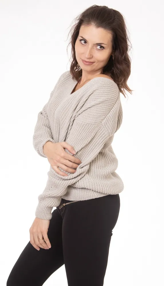 Пуловер женский Rovental 423 серый 52-56 RU