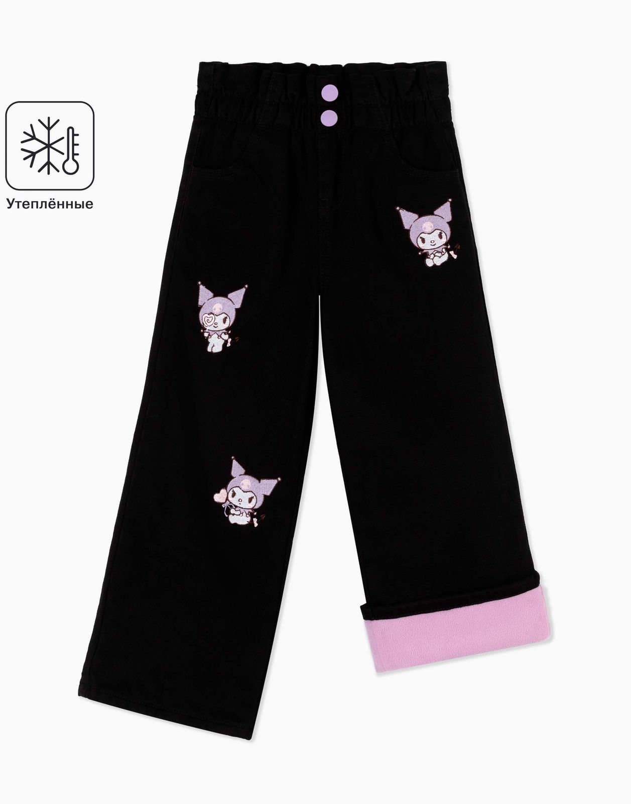 

Утепленные джинсы для девочки Gloria Jeans GWB001487 черный 6-7л/122, GWB001487