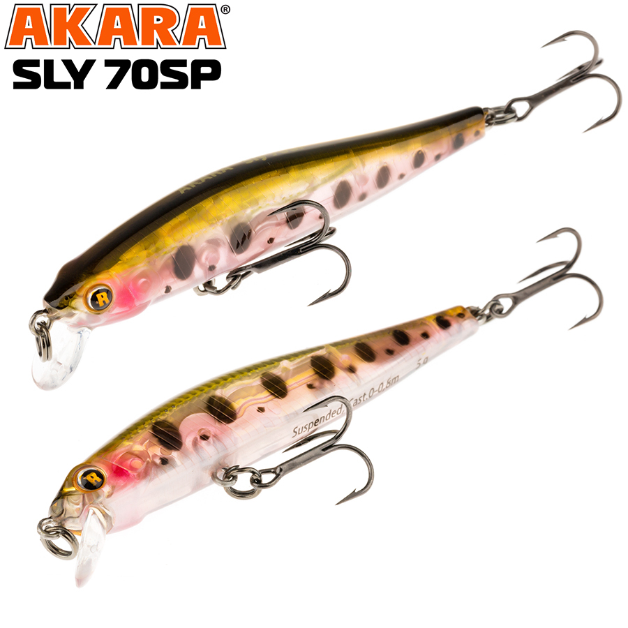 

Воблер Akara Sly 70SP 5 гр 3/17 oz 2,8 in A95, Разноцветный, Sly