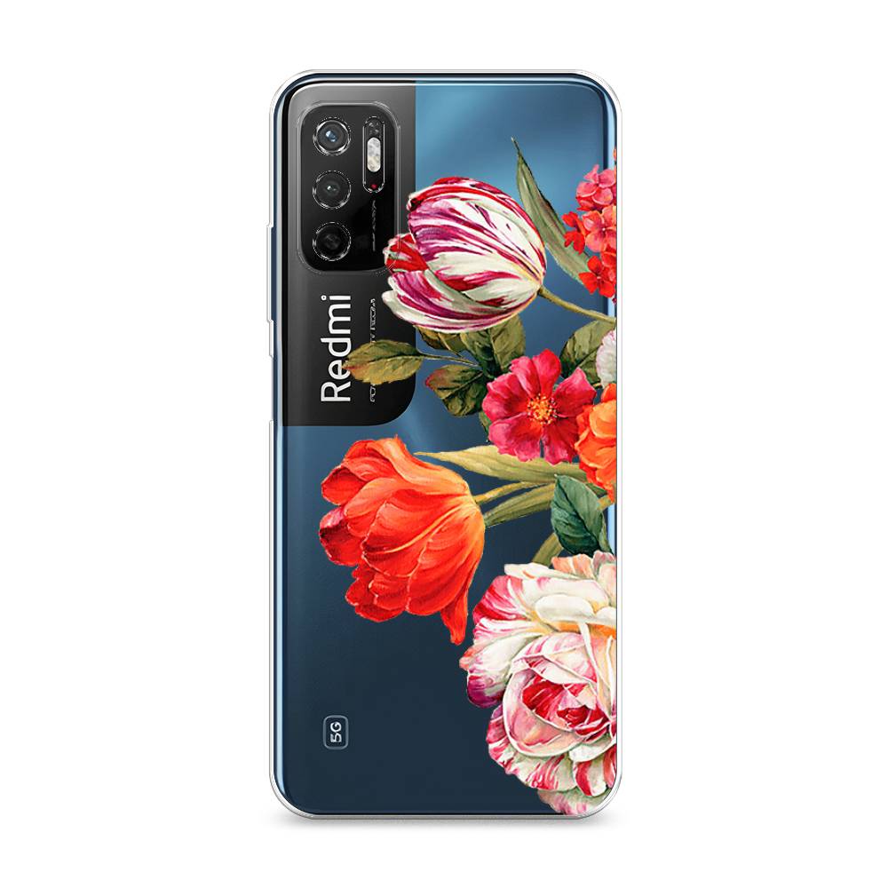 фото Силиконовый чехол "весенний букет" на xiaomi redmi note 11se awog