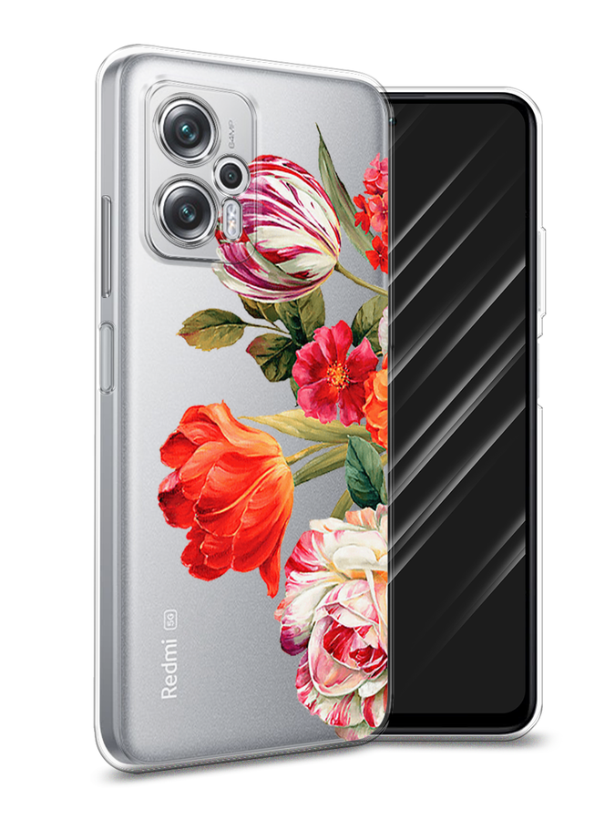 

Чехол Awog на Poco X4 GT/Redmi Note 11T Pro/11T Pro Plus "Весенний букет", Разноцветный, 315550-8