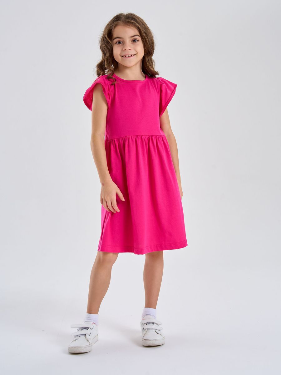 Платье для девочек Веселый малыш 382/17 цв. розовый р. 128 ма малыш боди с коротким рукавом в мелкий рубчик