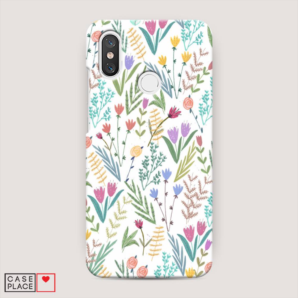 

Пластиковый чехол "Полевые цветы рисунок" на Xiaomi Mi 8, 33520-6