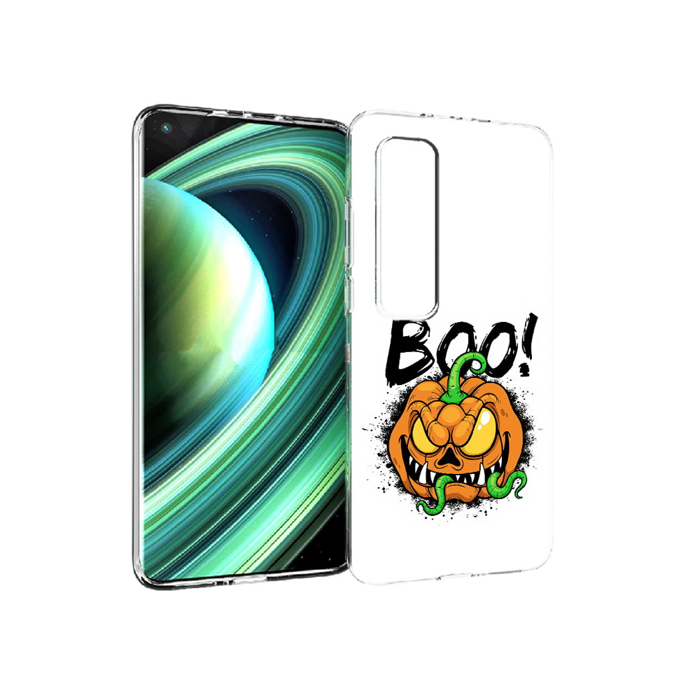 

Чехол MyPads Tocco для Xiaomi Mi 10 Ultra Хэллоуин бу (PT156404.264.193), Прозрачный, Tocco