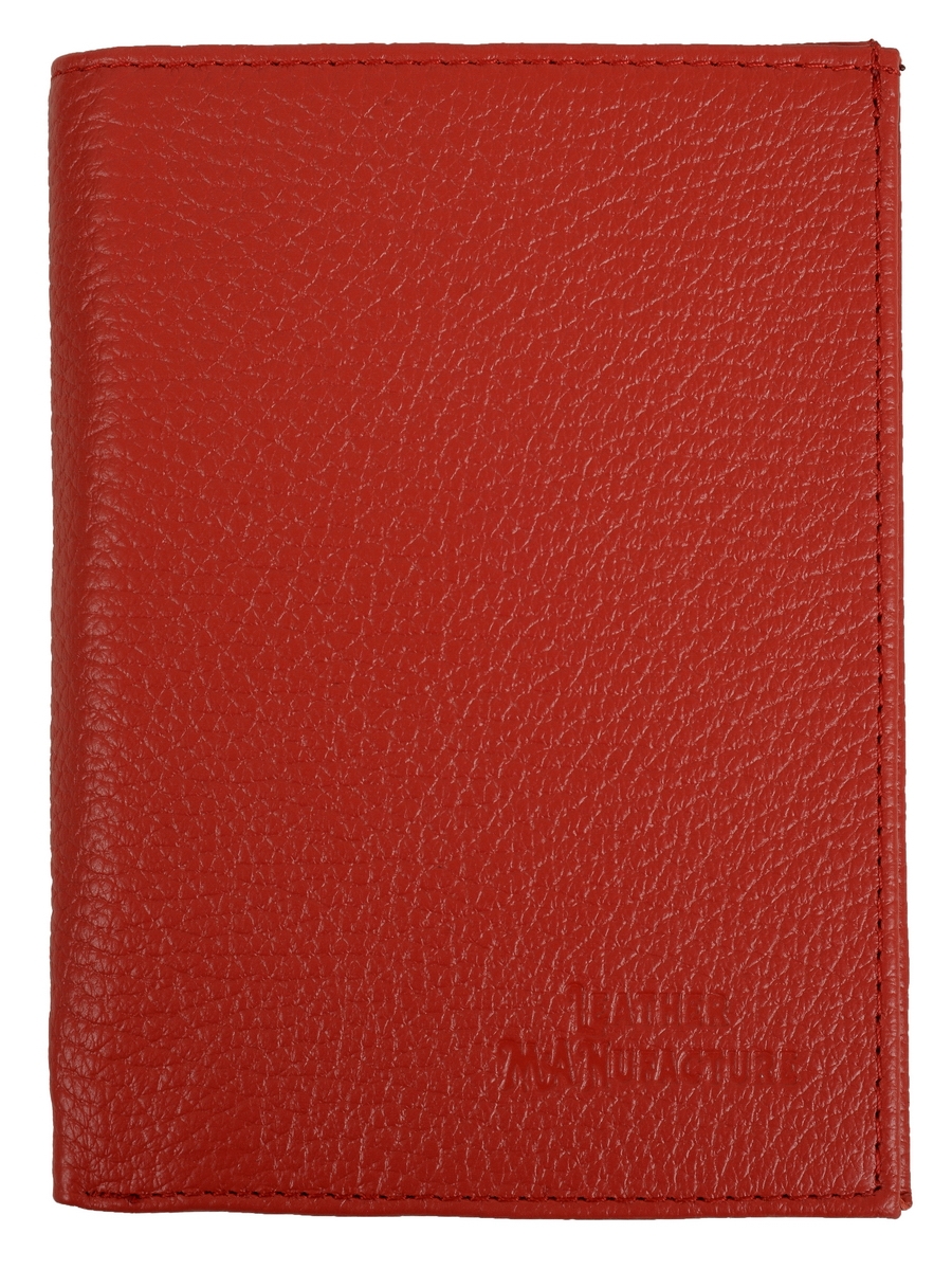 

Обложка для автодокументов унисекс Leather Manufacture 144289 красная, 144289
