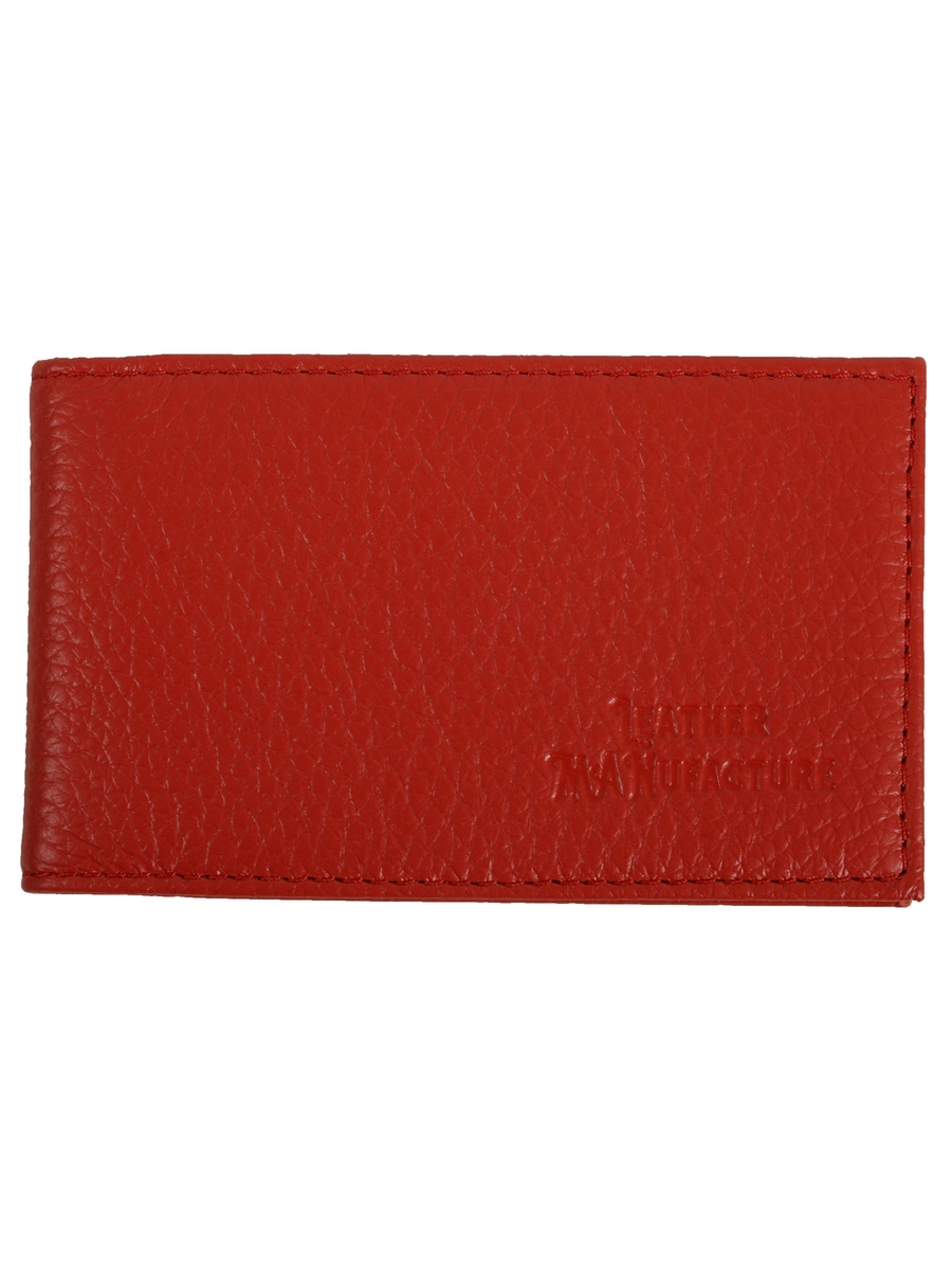 

Визитница унисекс Leather Manufacture 144290 красная, 144290
