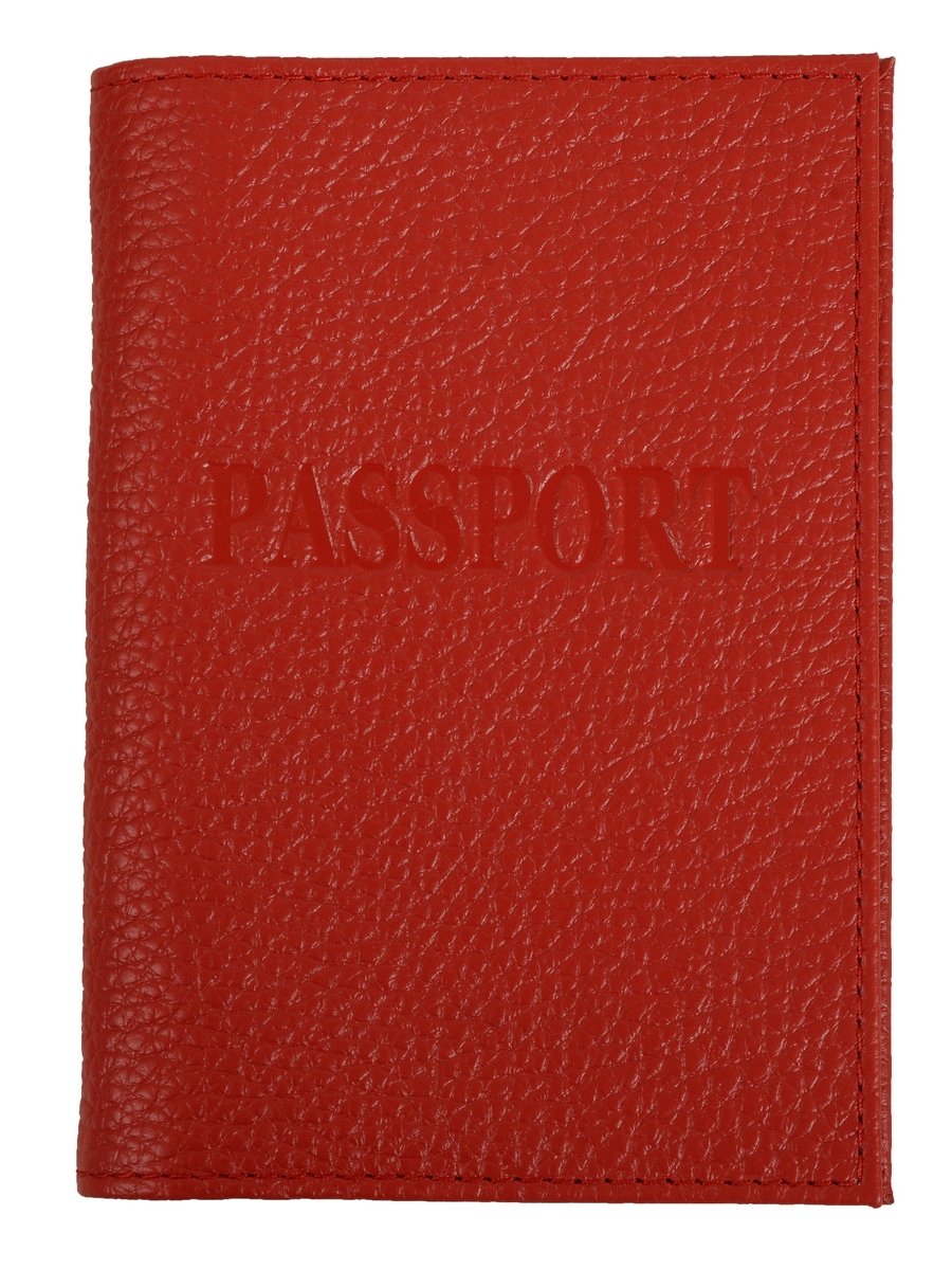 

Обложка для паспорта унисекс Leather Manufacture 144291 красная, 144291