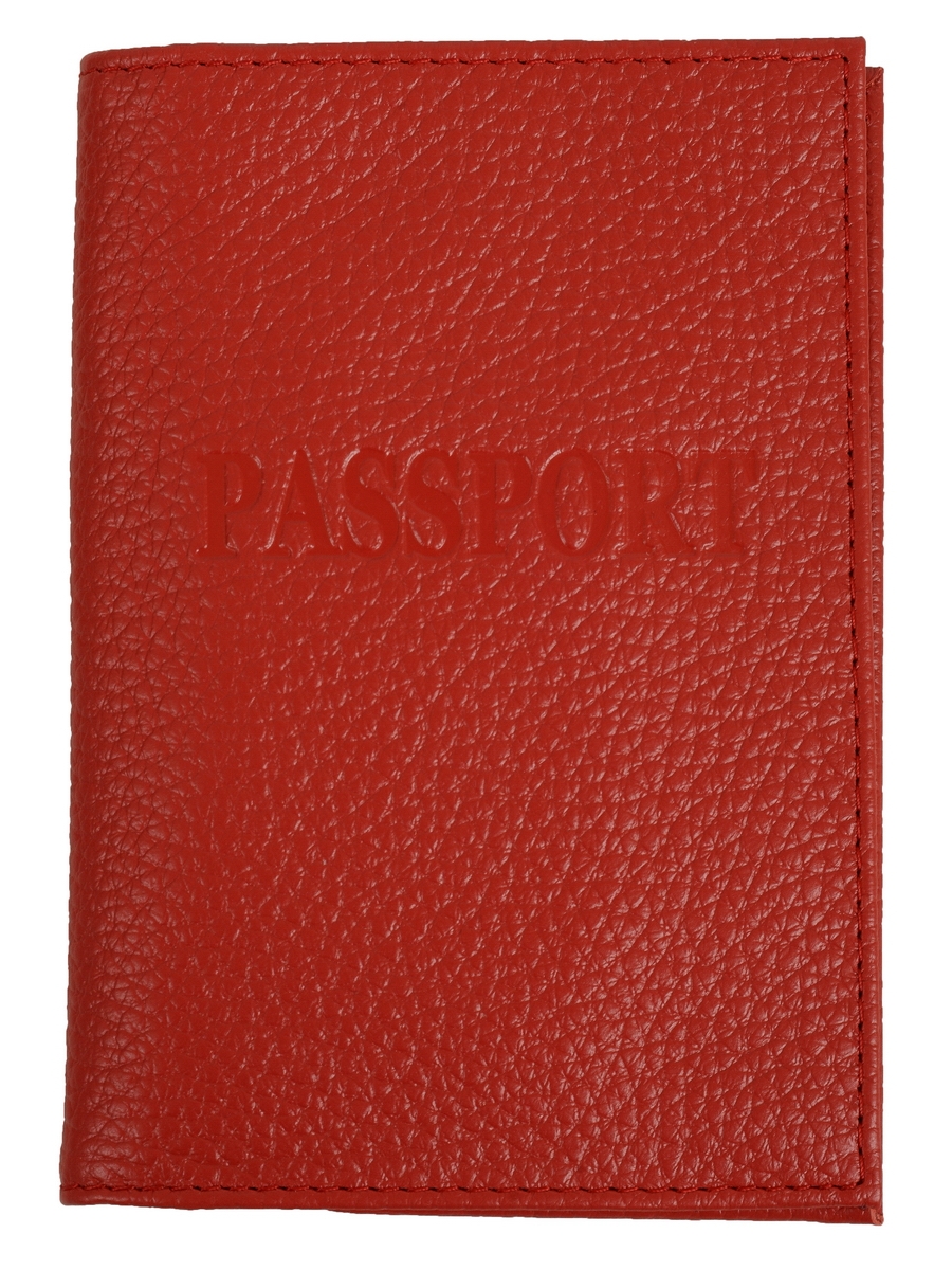 

Обложка для паспорта унисекс Leather Manufacture 144292 красная, 144292