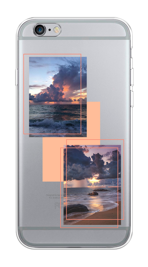 

Чехол на Apple iPhone 6/6S "Sky collage", Розовый;прозрачный;синий, 10450-1