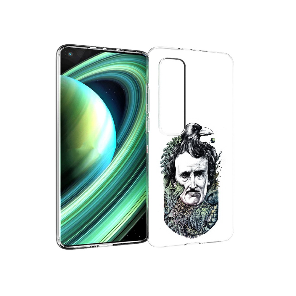 

Чехол MyPads Tocco для Xiaomi Mi 10 Ultra Эдгар Аллан с вороном (PT156404.264.203), Прозрачный, Tocco