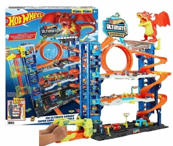 

Автотрек Hot Wheels City Mega Garaz Dragon Attack HKX48 2 машины, City Mega Garaz Dragon Attack HKX48