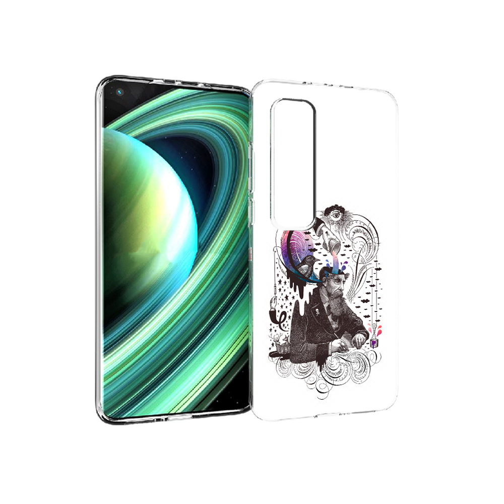 

Чехол MyPads Tocco для Xiaomi Mi 10 Ultra абстракция думающий мужчина (PT156404.264.210), Прозрачный, Tocco