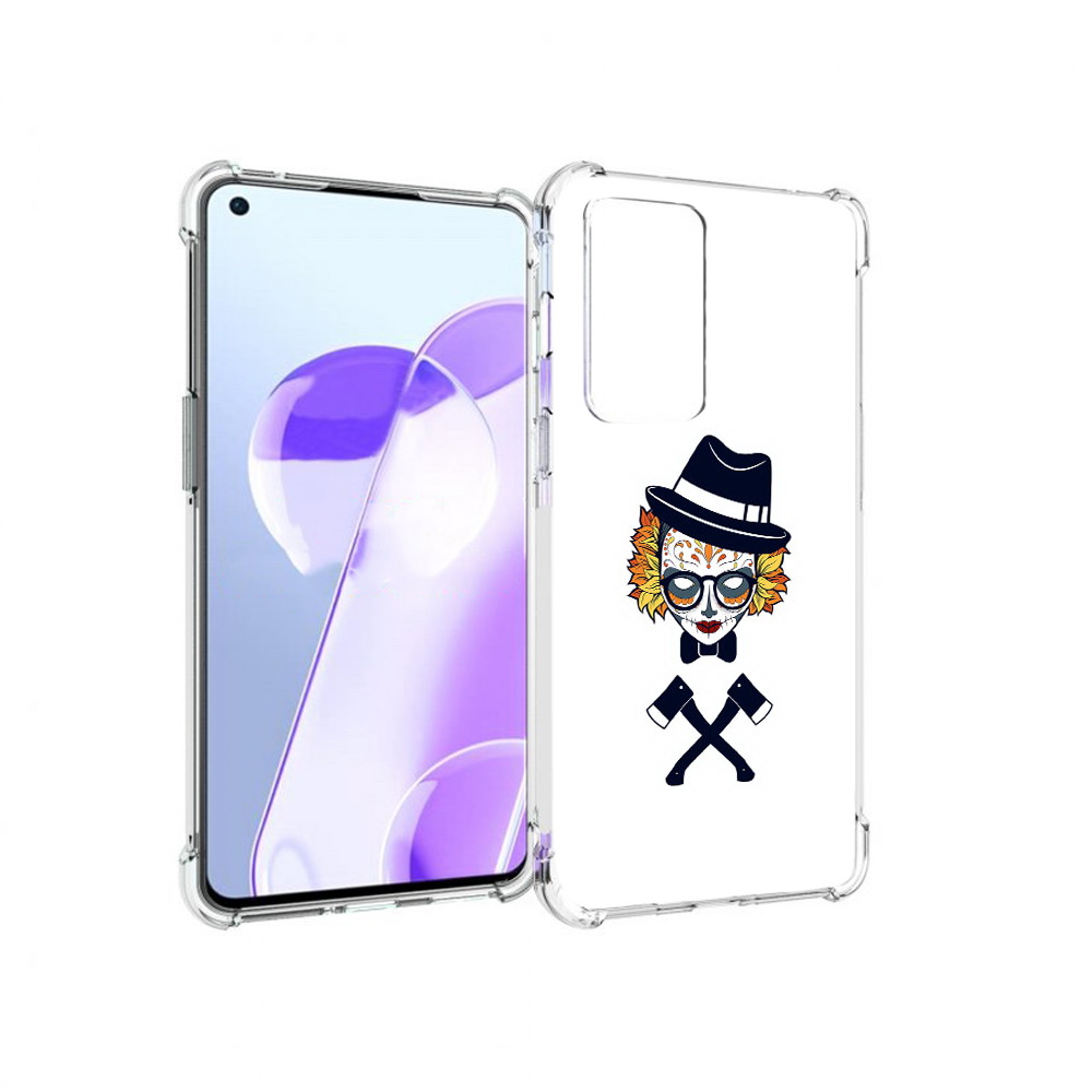 

Чехол MyPads Tocco для OnePlus 9RT девушка в маске с топорами рисунок (PT172016.131.304), Прозрачный, Tocco